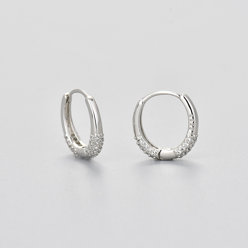 2024 New Fashion Simple High-end Elegant Personality Fashion Earrings with Zirconia Round Shape for Women