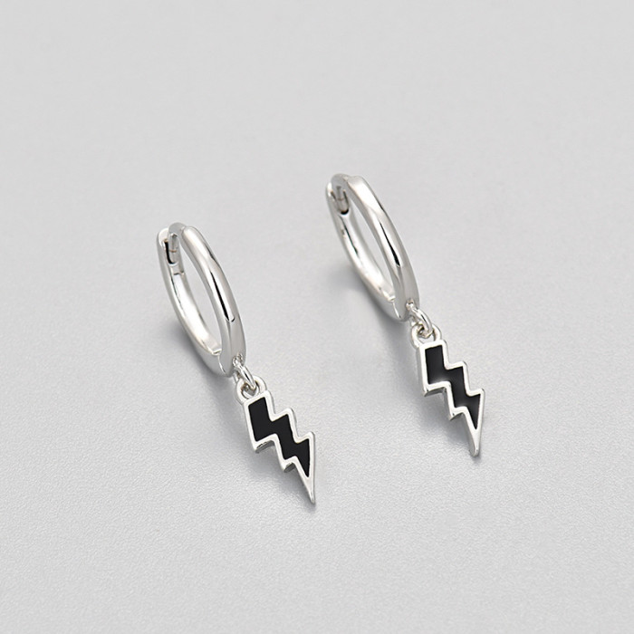 Oil Drop Lightning Earrings High-end Light Luxury Simple Compact Versatile Fashion Women's Exquisite Earrings