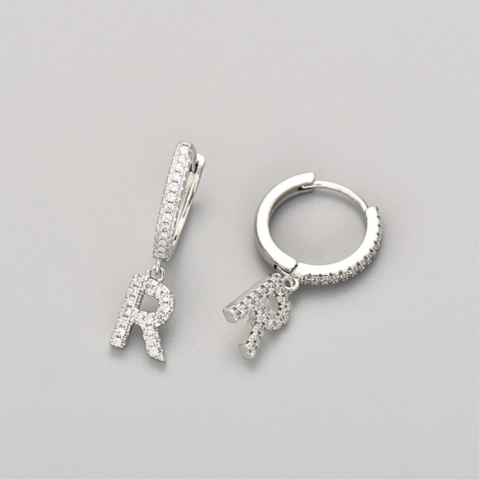 Foreign Trade 26 English Letter Earrings Cross-Border Hot Selling Design Sense Elegant Light Luxury Earrings Ear Jewelry