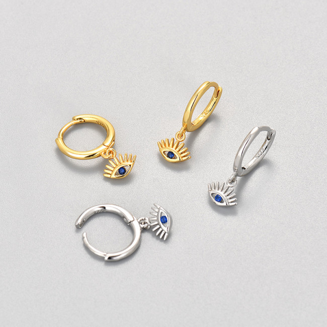 Niche Design Personality Exaggerated Evil Eye Hoop Earrings for Women 2024 Trendy Cool Accessories