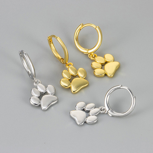 New Fresh Sweet Daily Cat Paw Print Earrings Versatile Trendy Cute Animal Paw Print Women's Unique Niche Earrings
