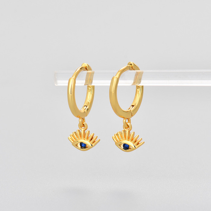 Niche Design Personality Exaggerated Evil Eye Hoop Earrings for Women 2024 Trendy Cool Accessories