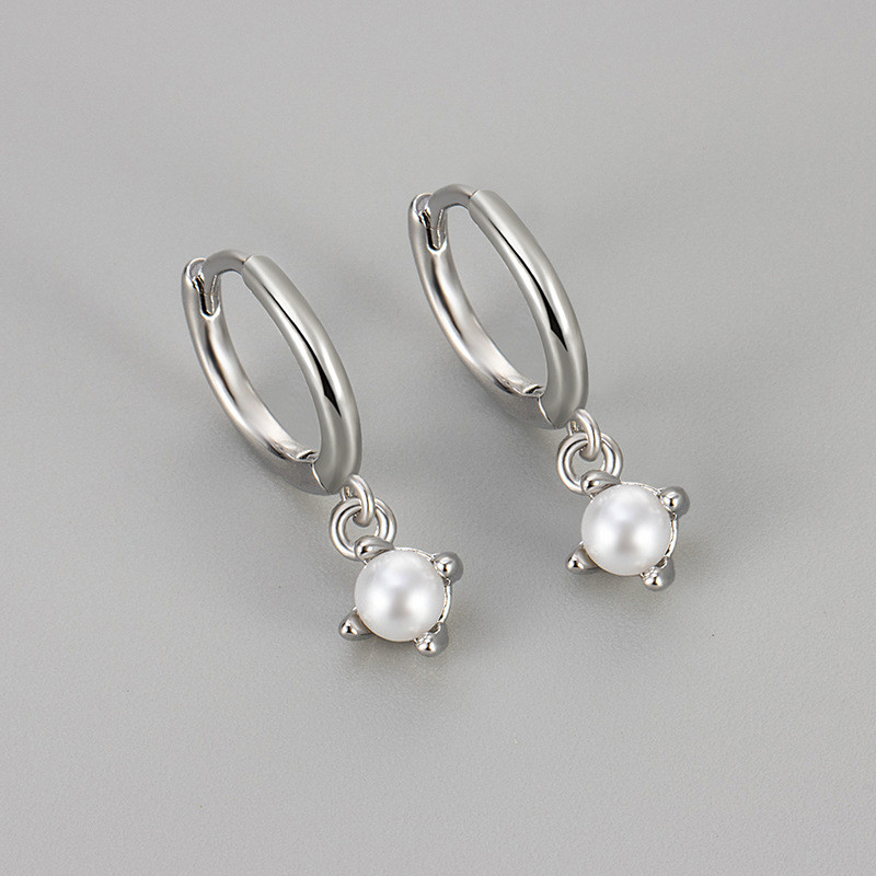 Amazon Cross-Border Light Luxury European and American Minimalist Pearl Earrings for Women, Design Sense Fresh Small Exquisite Ear Clips