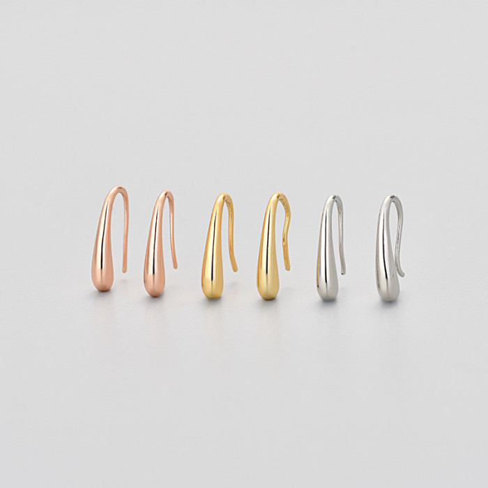 Elegant Water Drop Shape Versatile Earrings Minimalist Style Niche Simple Design Short Hair Personality Stud Earrings