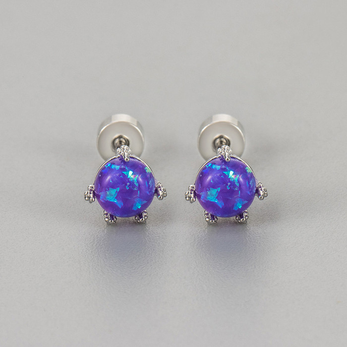 Aobao Dragon Claw Earrings Multi Octaamine European and American Cross-Border Trend Ear Bone Studs Fashion Versatile Niche High-End Screw Twist