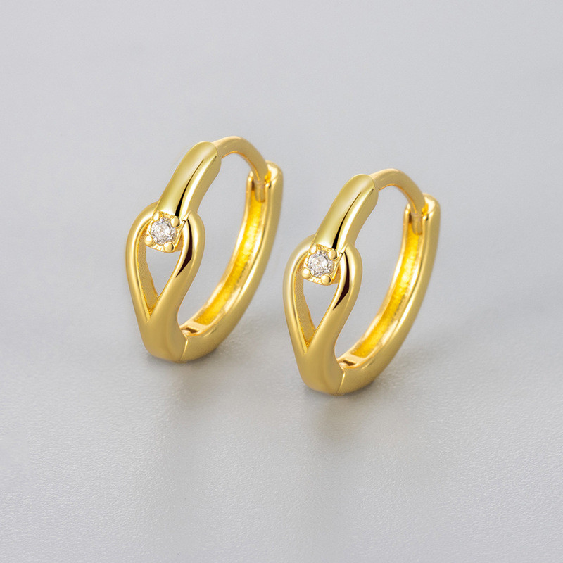 2024 New Diamond-Studded Water Drop Earrings for Women, Light Luxury Niche Design Ear Clips, Daily Commute High-End Feel New Earrings