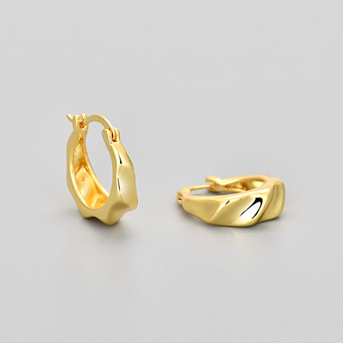 Irregular Mobius Earrings for Women, Niche Design, Unique Round Concave Earrings, Exquisite