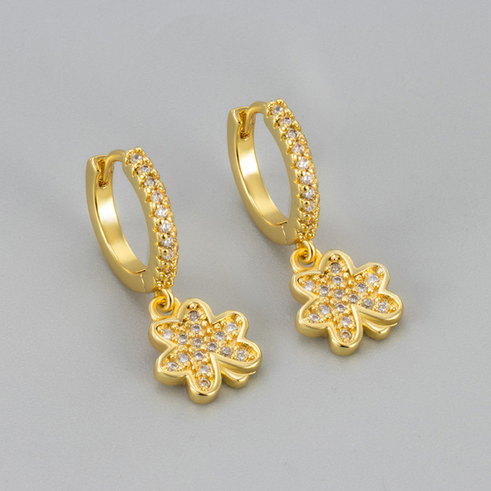 New Fashion Personality Trendy Simple Daily Versatile Small Flower Earrings High-end Jewelry New Product