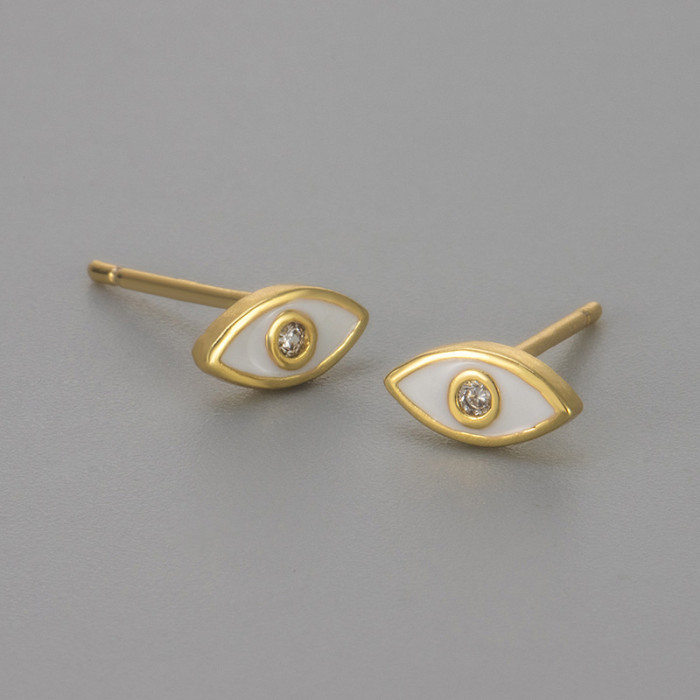 New Simple and Petite Eye Oil Drop Earrings Niche Design High-End Earrings Women's Jewelry