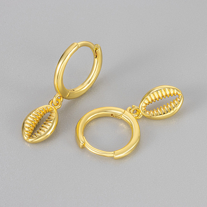 Cross-Border Hot Sale 2024 New French Light Luxury Earrings Shell Earrings Drop Earrings Stud Earrings Elegant Personality Minimalist Style for Women