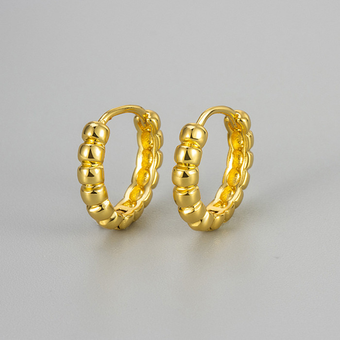 New Korean Style Simple Elegant Pearl Earrings Versatile Small Cute Simple Elegant Small Hoop Earrings