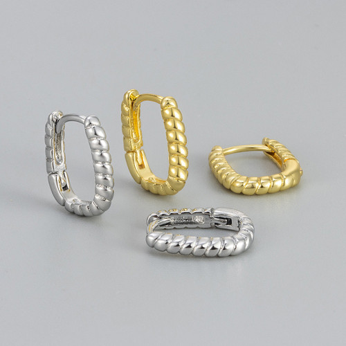 New European and American Hot-Selling Smooth Braided Earrings for Women Versatile Niche Design Daily Ear Jewelry Accessories for Women