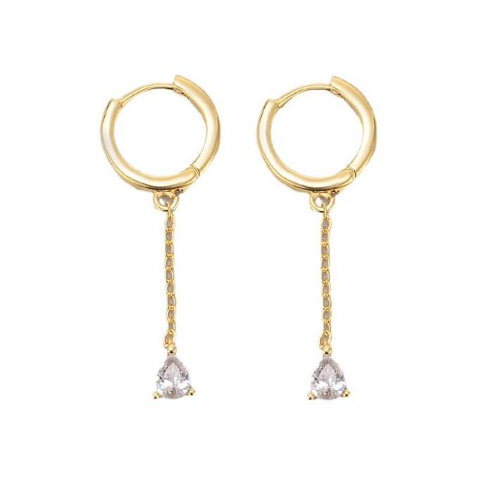 Exquisite Simple Water Drop Earrings 2024 New French Style Elegant Niche High-End Minimalist Earrings