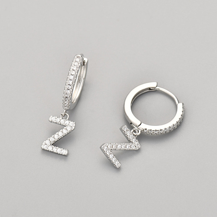 Foreign Trade 26 English Letter Earrings Cross-Border Hot Selling Design Sense Elegant Light Luxury Earrings Ear Jewelry