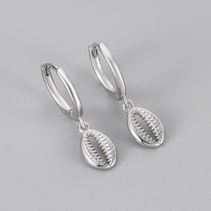 Cross-Border Hot Sale 2024 New French Light Luxury Earrings Shell Earrings Drop Earrings Stud Earrings Elegant Personality Minimalist Style for Women