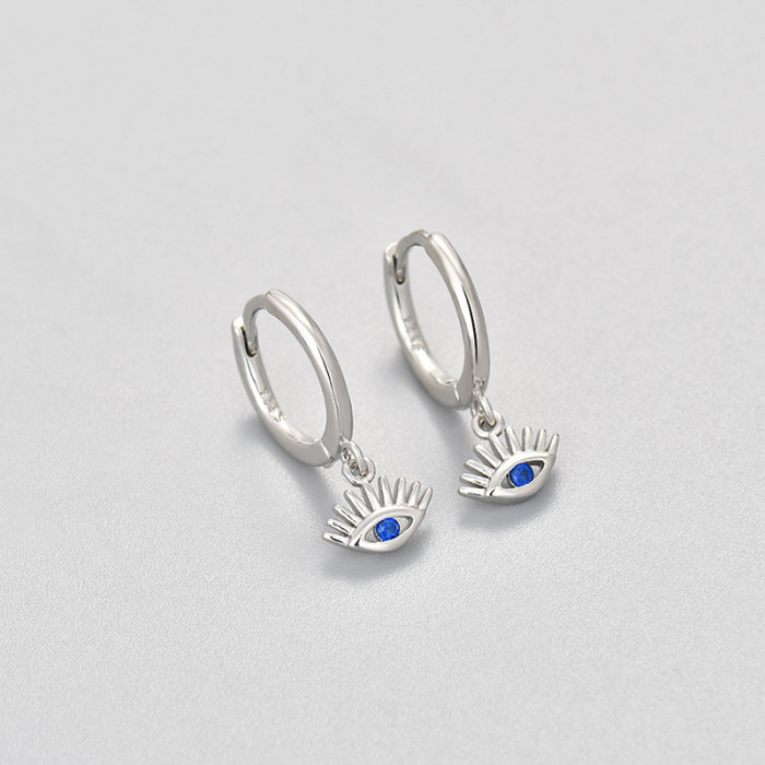 Niche Design Personality Exaggerated Evil Eye Hoop Earrings for Women 2024 Trendy Cool Accessories