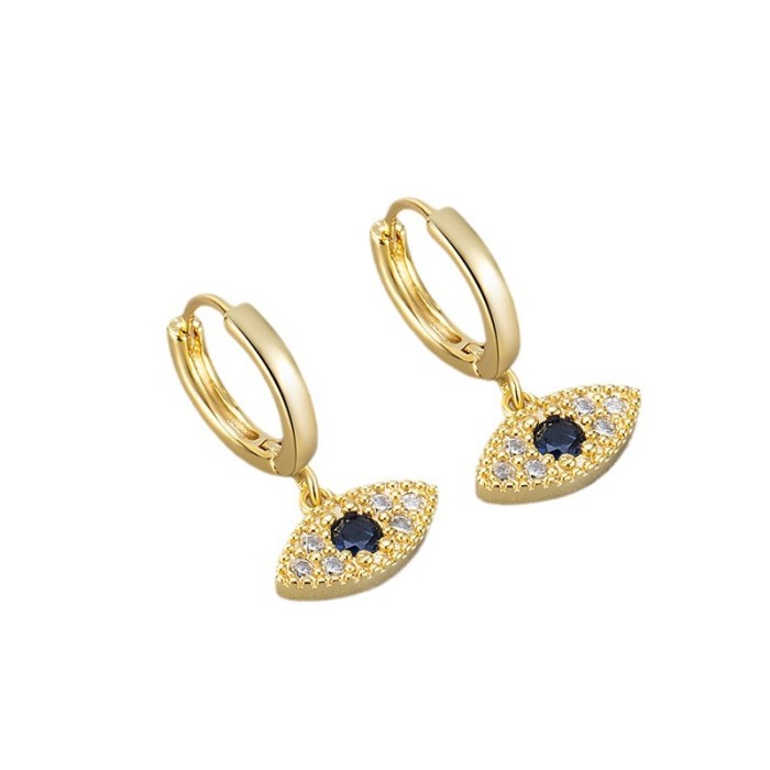 Devil's Eye Earrings for Women New Model Hot Selling Personality Temperament Minimalist Style Hoop Earrings Niche Ear...