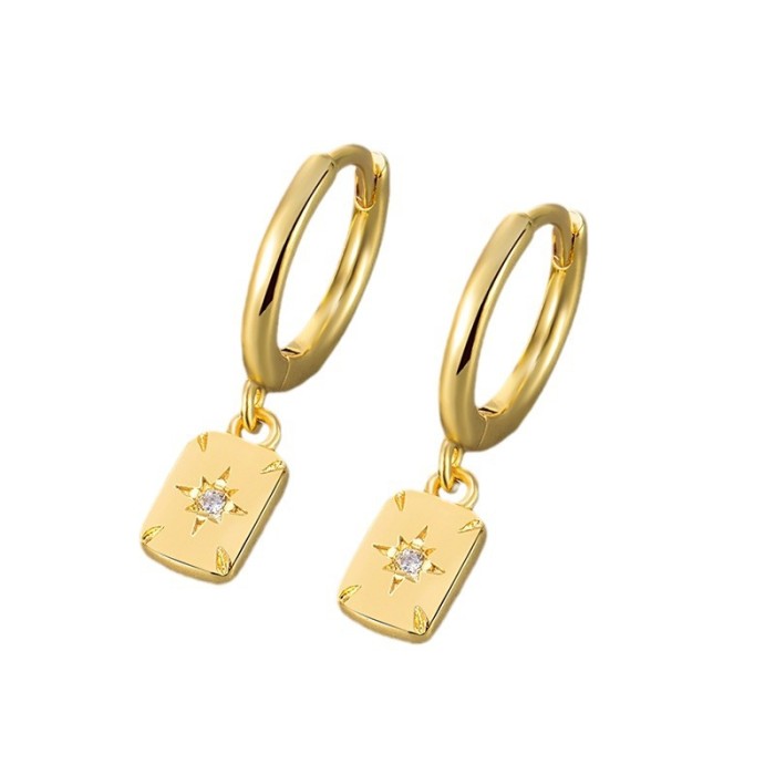 Fangpai Star Design Simple Earrings for Men Trendy High-End Earrings Unique Personality Temperament Ear Jewelry