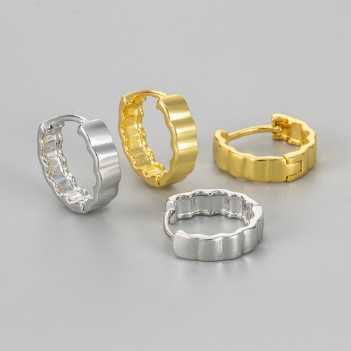 New Style Personality Glossy Irregular Earrings for Women, Light Luxury Fashion Versatile Daily Niche Design Elegant Ear Accessories