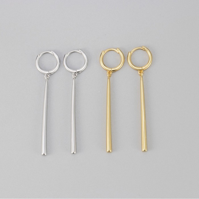 High-End Minimalist Style Long Water Drop Earrings Amazon Niche Temperament Solon Earrings Personality Ear Jewelry