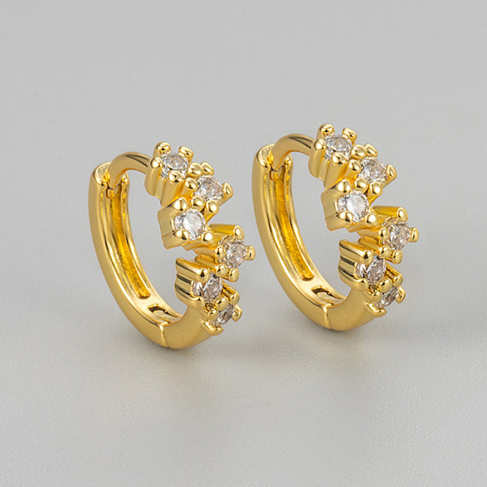 Exquisite Zircon Earrings 2025 New Trend Niche Design High-end Earrings Hoop for Women Daily Versatile