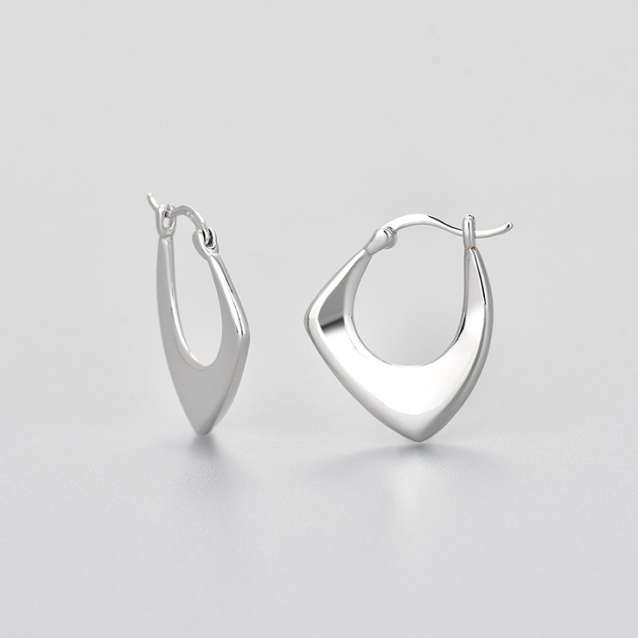 Geometric Small Earrings for Women, Niche Design, Personality, Elegant, Simple, Versatile, High-End Feel, Hoop Earrin...