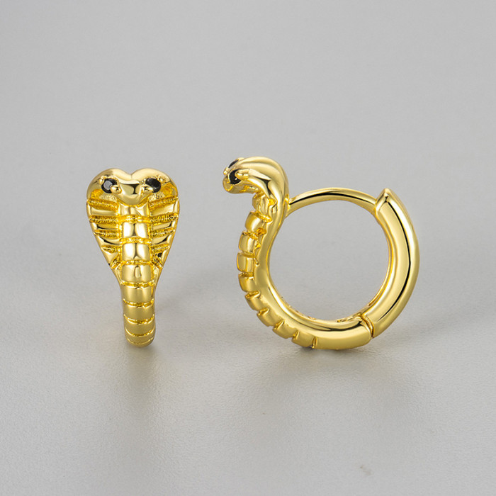 Unique and Distinctive Cobra Earrings 2024 New Hot Style High-end Retro Minimalist Ear Clips Hoops for Women
