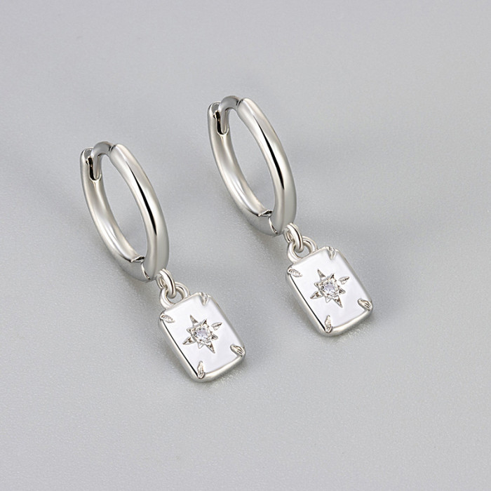 Fangpai Star Design Simple Earrings for Men Trendy High-End Earrings Unique Personality Temperament Ear Jewelry