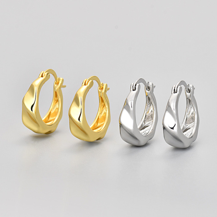Irregular Mobius Earrings for Women, Niche Design, Unique Round Concave Earrings, Exquisite