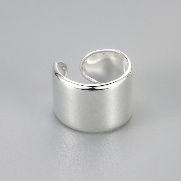 New Style Ring for Women, Korean and Japanese Style, Simple Niche Wide Open Vintage Ring, Trendy Smooth Index Finger Ring, Unique