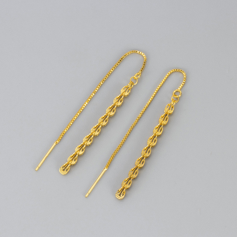 AliExpress New Wheat Spike Long Tassel Earrings Korean Fashion Versatile Daily Fresh Niche Earrings for Women