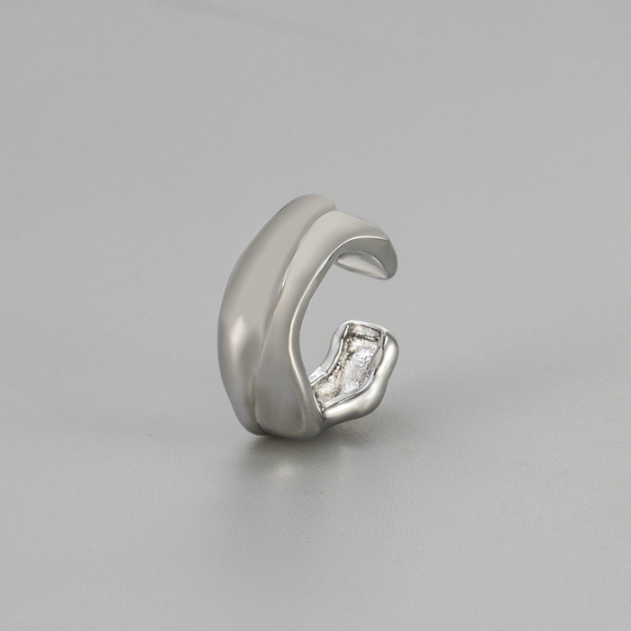 Smooth Irregular Ear Clips C-Shaped Ear Cuffs Simple High-End Versatile Daily Ear Accessories Trendy Personality, Bra...