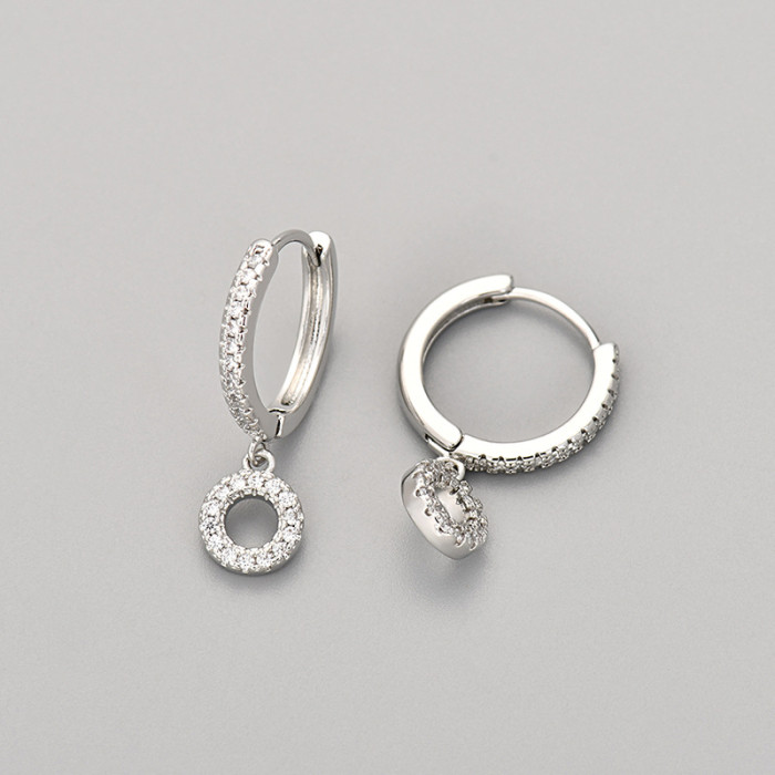 Foreign Trade 26 English Letter Earrings Cross-Border Hot Selling Design Sense Elegant Light Luxury Earrings Ear Jewelry