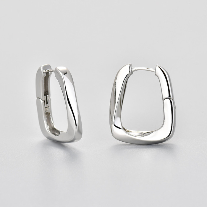 Simple Geometric Hoop Earrings Niche Design High-end Elegant Earrings 2024 New Women