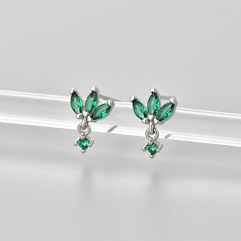 European and American Style Sweet Temperament Diamond-Studded Marquise Earrings Cross-Border Small Versatile Women's Fashion Simple High-End Earrings