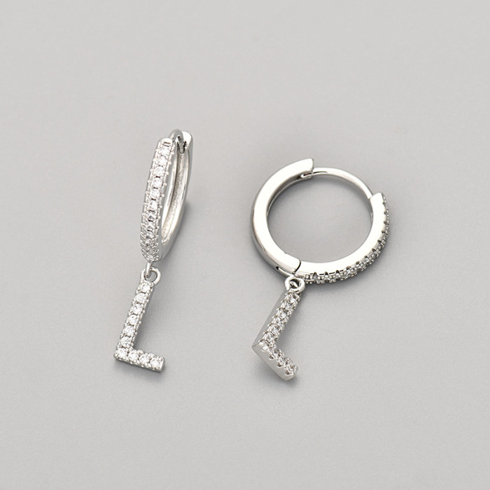 Foreign Trade 26 English Letter Earrings Cross-Border Hot Selling Design Sense Elegant Light Luxury Earrings Ear Jewelry