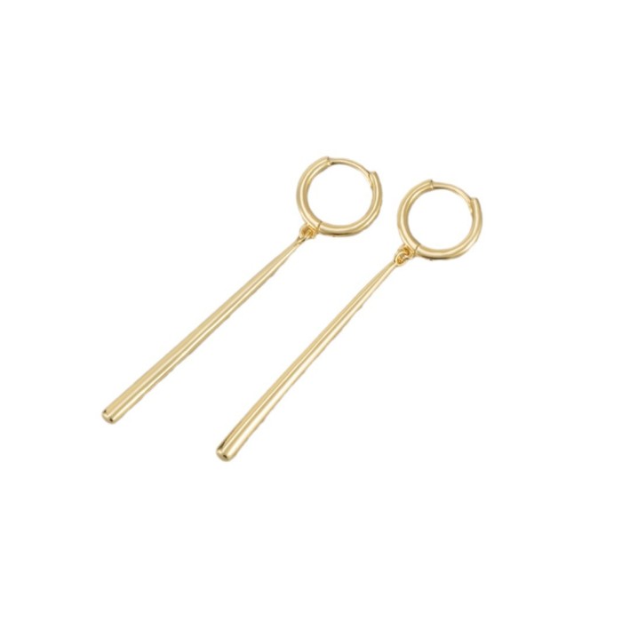 High-End Minimalist Style Long Water Drop Earrings Amazon Niche Temperament Solon Earrings Personality Ear Jewelry
