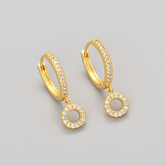 Foreign Trade 26 English Letter Earrings Cross-Border Hot Selling Design Sense Elegant Light Luxury Earrings Ear Jewelry