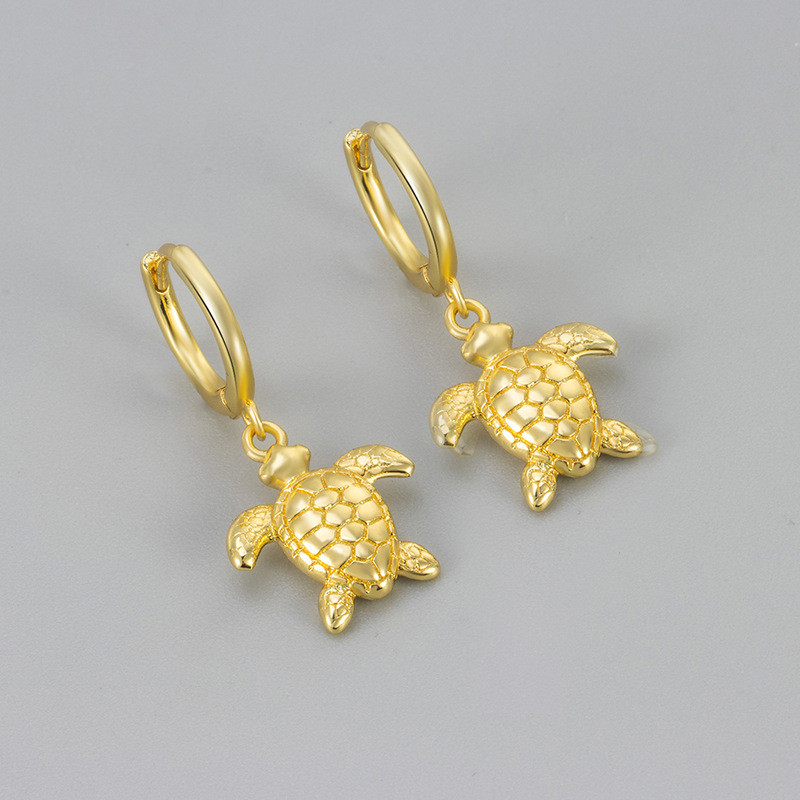 2025 New Summer Turtle Earrings Creative Cute Daily Fresh Versatile Ocean Beach Earrings for Women