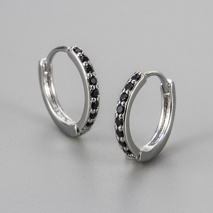 Zircon Earrings for Women, Light Luxury Niche Design Ear Cuffs, Ear Studs, 2024 New Simple Earrings