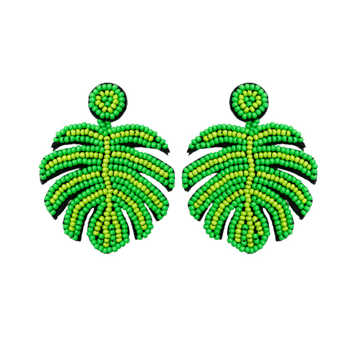 European and American Cross-Border St. Patrick's Day Green Clover Earrings Fashionable Personality Exaggerated Design Sense Women's Ear Jewelry