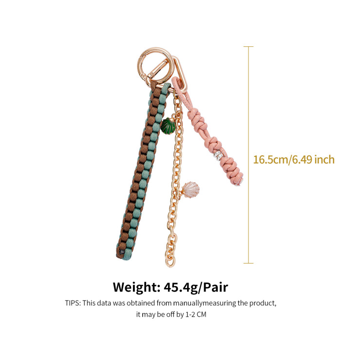 Original High-end Miu Style Bag Pendant Chain Fashion INS Style Leather Keychain Handmade Pendant, Necklaces