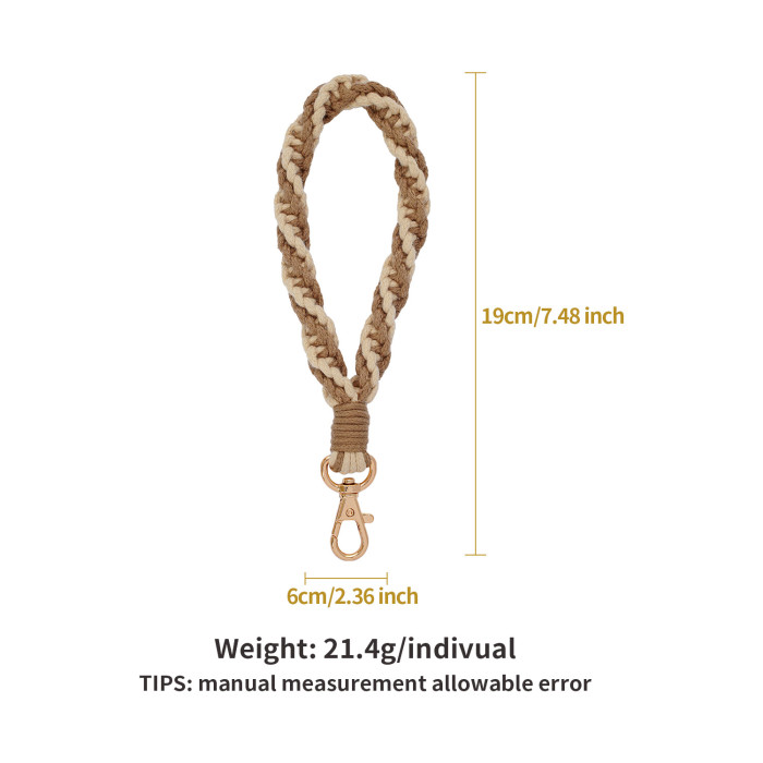 Bohemian Style Handmade Woven Phone Lanyard Wrist Strap High-End Outdoor Travel Durable Anti-Lost Phone Strap, Jewelry