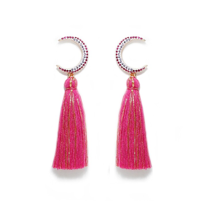 Intangible Cultural Heritage Handcraft Woven Tassel Earrings Retro Ethnic Style Autumn Winter Hot Sale Rice Bead Mapl...