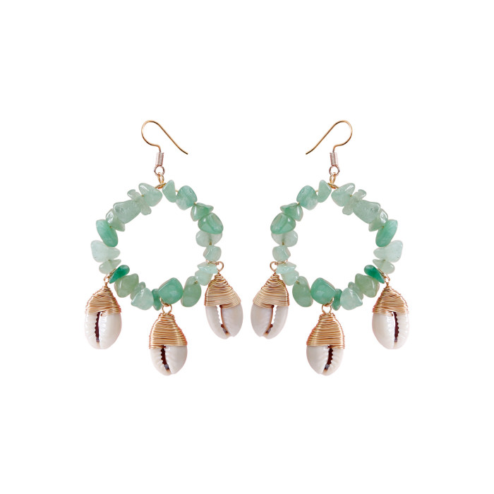 Summer Ocean Vacation Style Handmade Beaded Bohemian Cute Cartoon Dolphin Starfish Animal Seed Bead Earrings