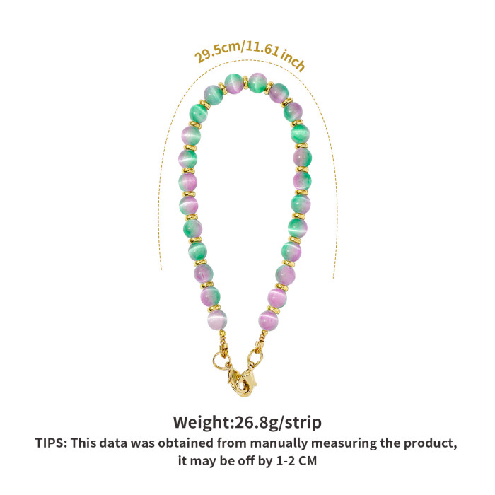 New Original Cat's Eye Stone Beaded Phone Chain Egyptian Style High-End Luxury Crystal Hanging Chain Phone Lanyard, N...