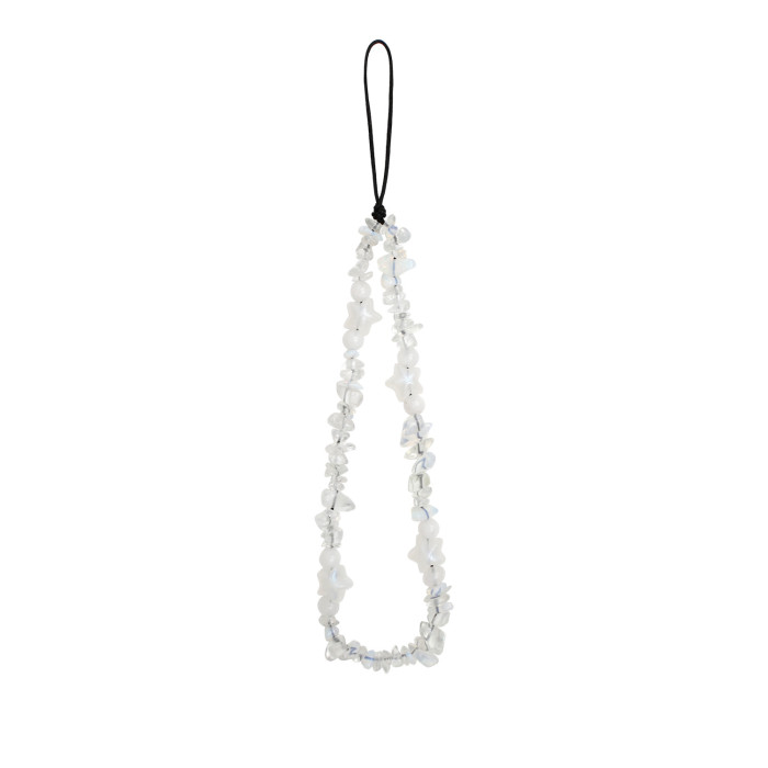 Handmade Beaded Phone Charm INS Amazon Personalized Crushed Stone Pearl Pentagram Crystal Phone Strap, Jewelry