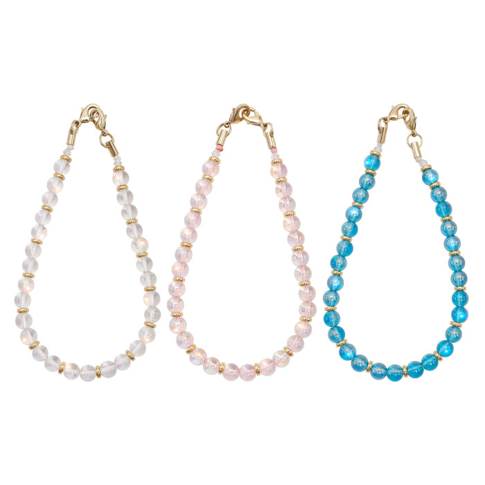 Tyndall Crystal Double Ring Knot Anti-Drop Phone Chain Copper Buckle Real Gold Plating Pendant High-End Phone Chain,...