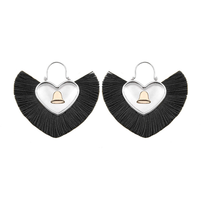 Intangible Cultural Heritage Handcraft Woven Tassel Earrings Retro Ethnic Style Autumn Winter Hot Sale Rice Bead Mapl...