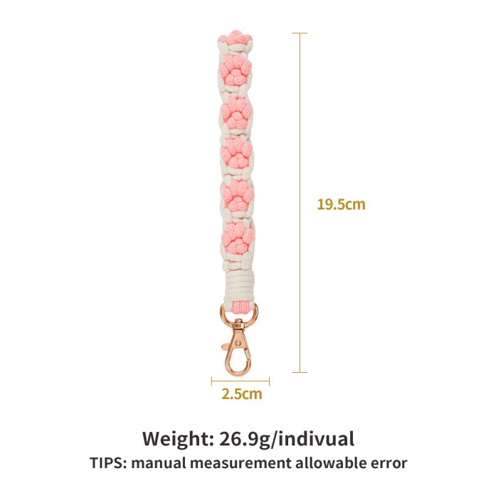 New Creative Cat Paw Hand-Woven Wrist Strap Pendant Fashion Personality Accessory Phone Lanyard for Women, Necklaces